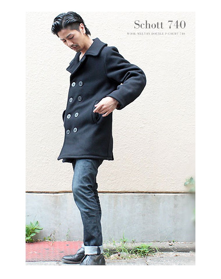 楽天市場】Schott ショット ウールメルトン Pコート 74 0 2025【USA