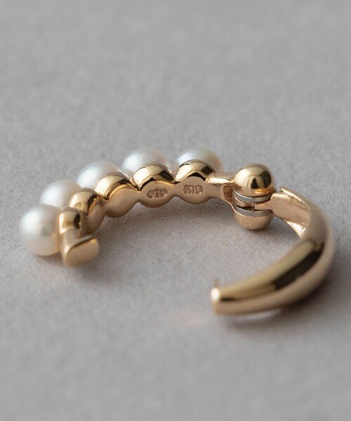 ete（エテ） イヤーカフ K10YG パール ハグカフ リバーシブル