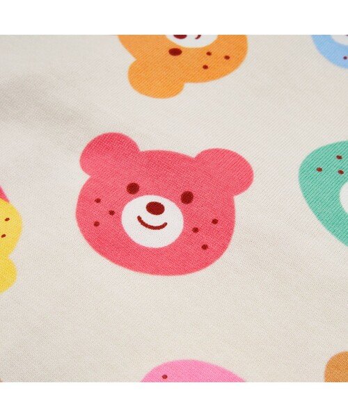 HOT BISCUITS ベビー服 ロンパース カラフルビーンズ 総柄ショート