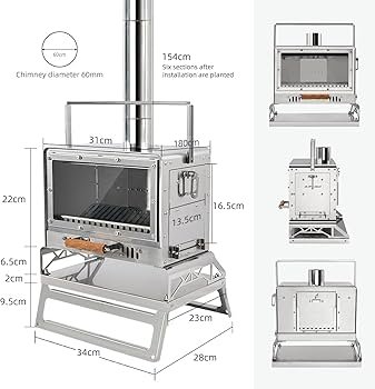 Amazon.co.jp: XCMAN 薪ストーブ キャンプを快適にする薪ストーブ