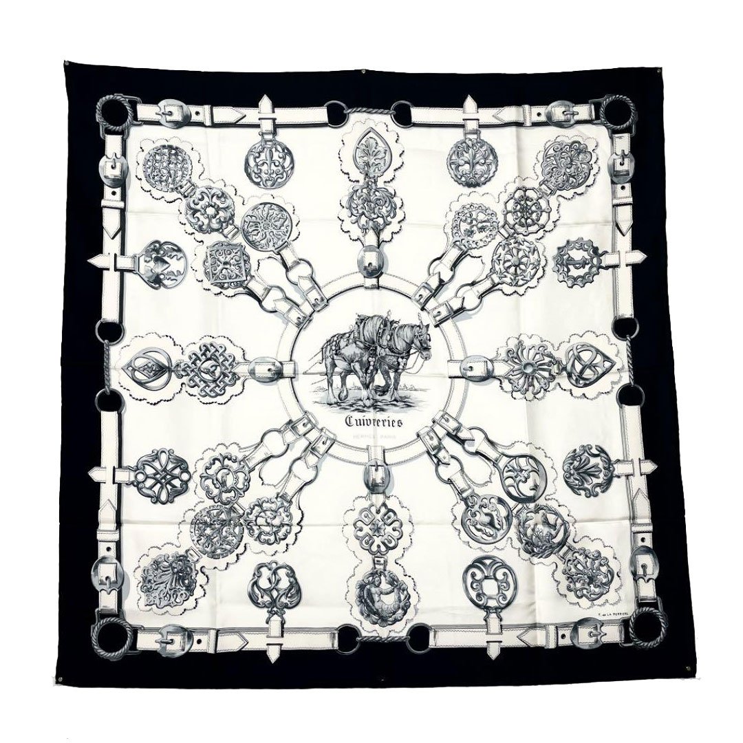 HERMES エルメス ヴィンテージ スカーフ カレ90 『cuivreries（銅細工