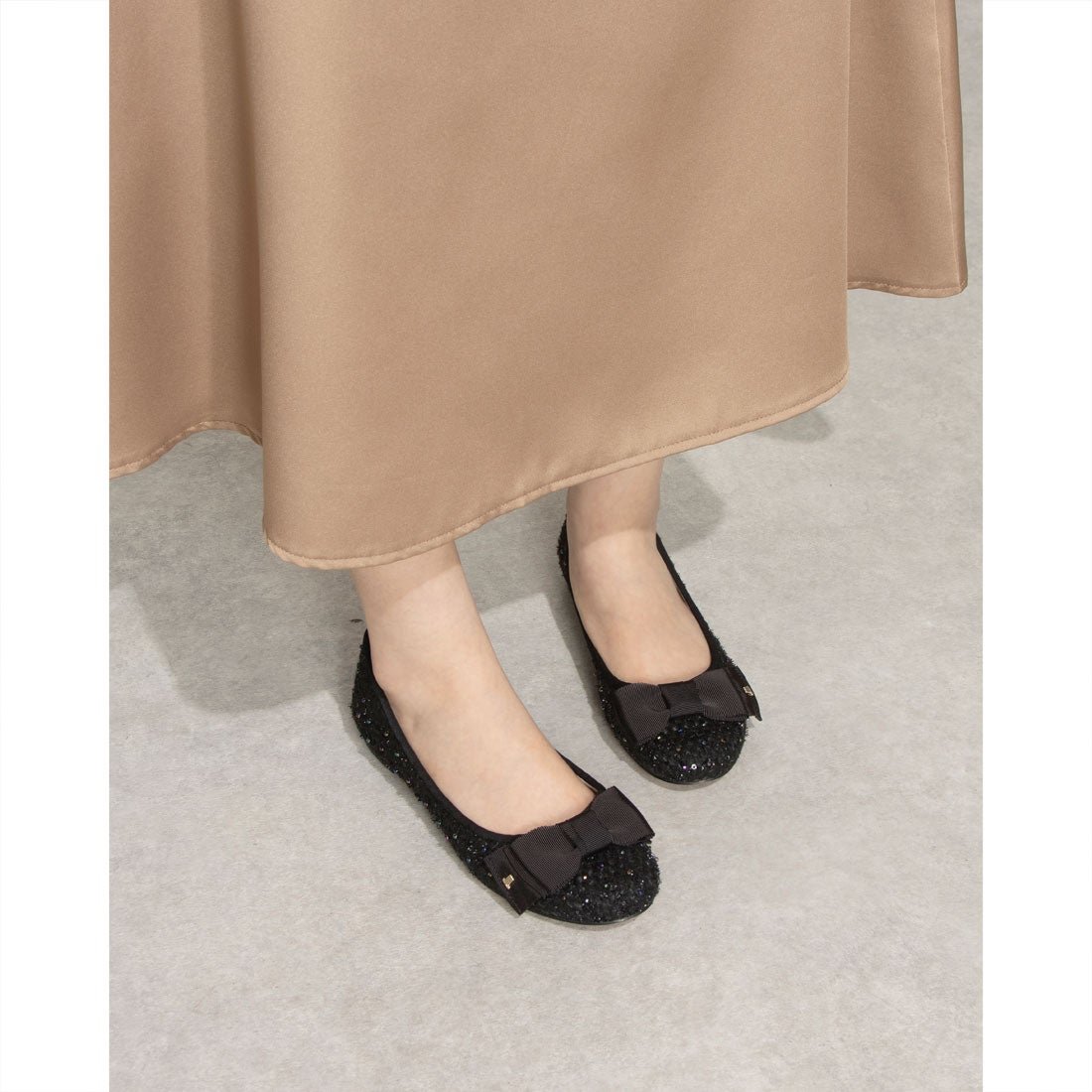 ランバン オン ブルー LANVIN en Bleu リボンモチーフカッターパンプス