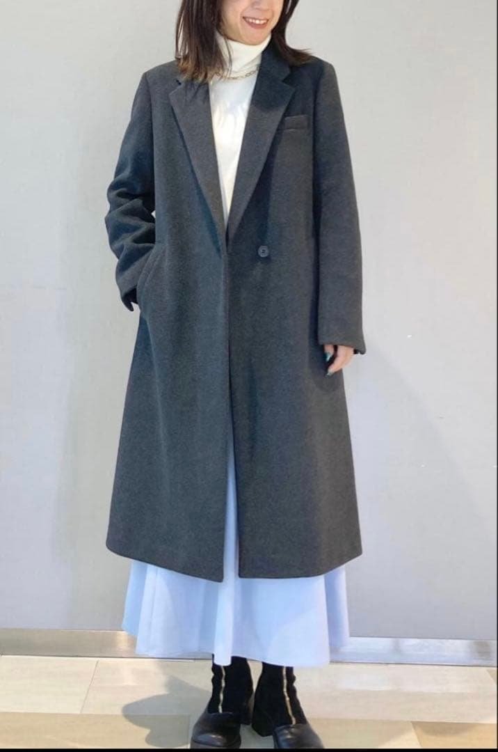 UNIQLO Cロングコート XLサイズ 男女兼用 ダークグレー - メルカリ