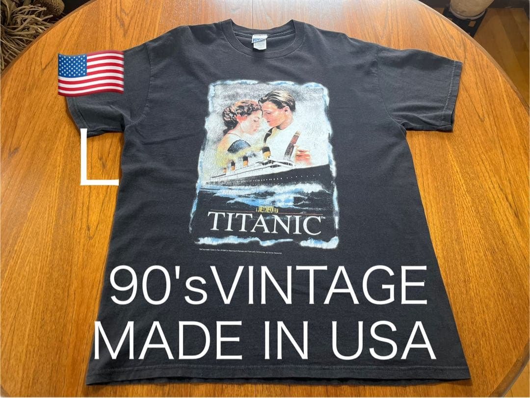 USA製！90's VINTAGE Titanic Tシャツ タイタニック 古着 90s USA製 Titanic 「The Legend Lives On」 タイタニック号 船