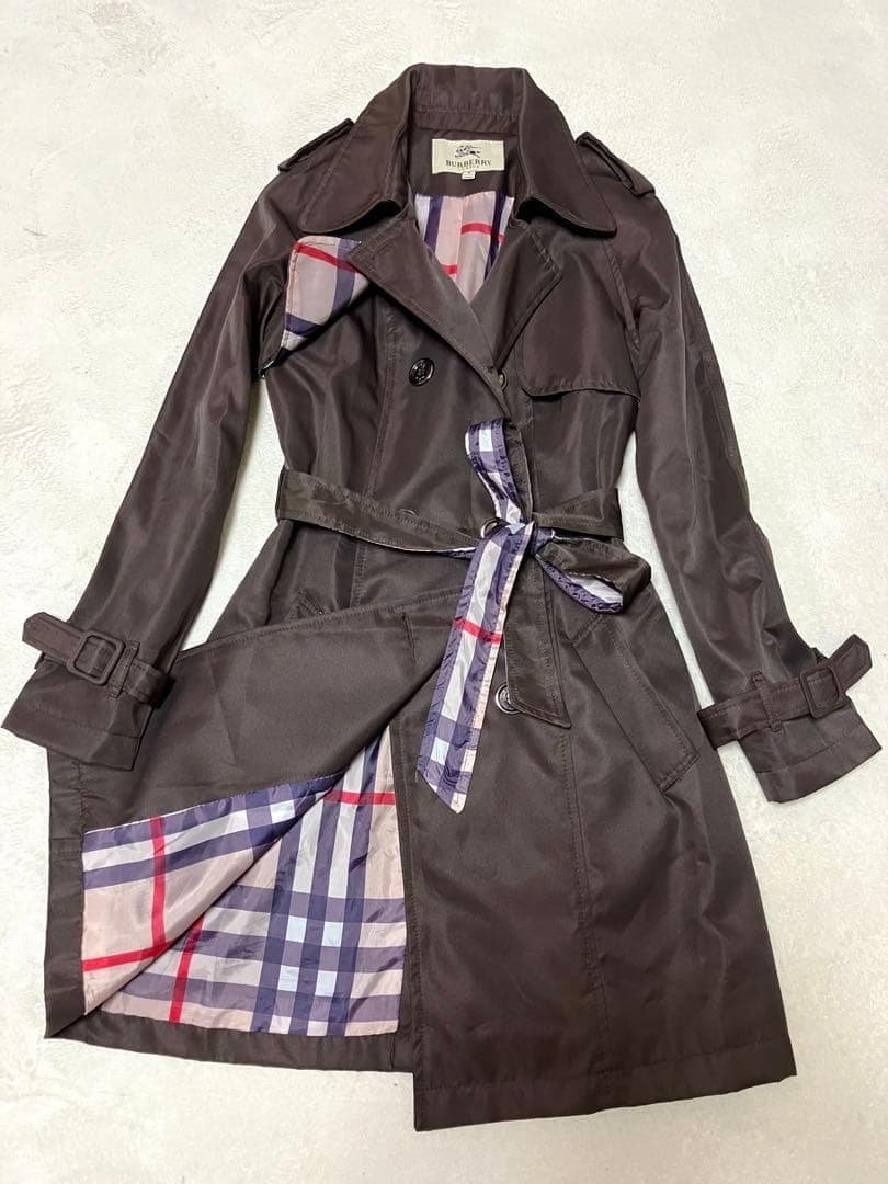 バーバリーロンドン　現行　トレンチコート　裏ノバチェック　ベルト　綿96% 楽天市場】バーバリー BURBERRY ロンドンイングランド 裏地ノバ