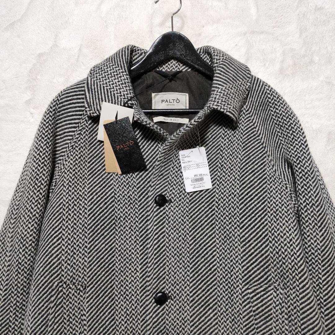 新品未使用】PALTO パルト ヘリンボーン ステンカラーコート 定価約10