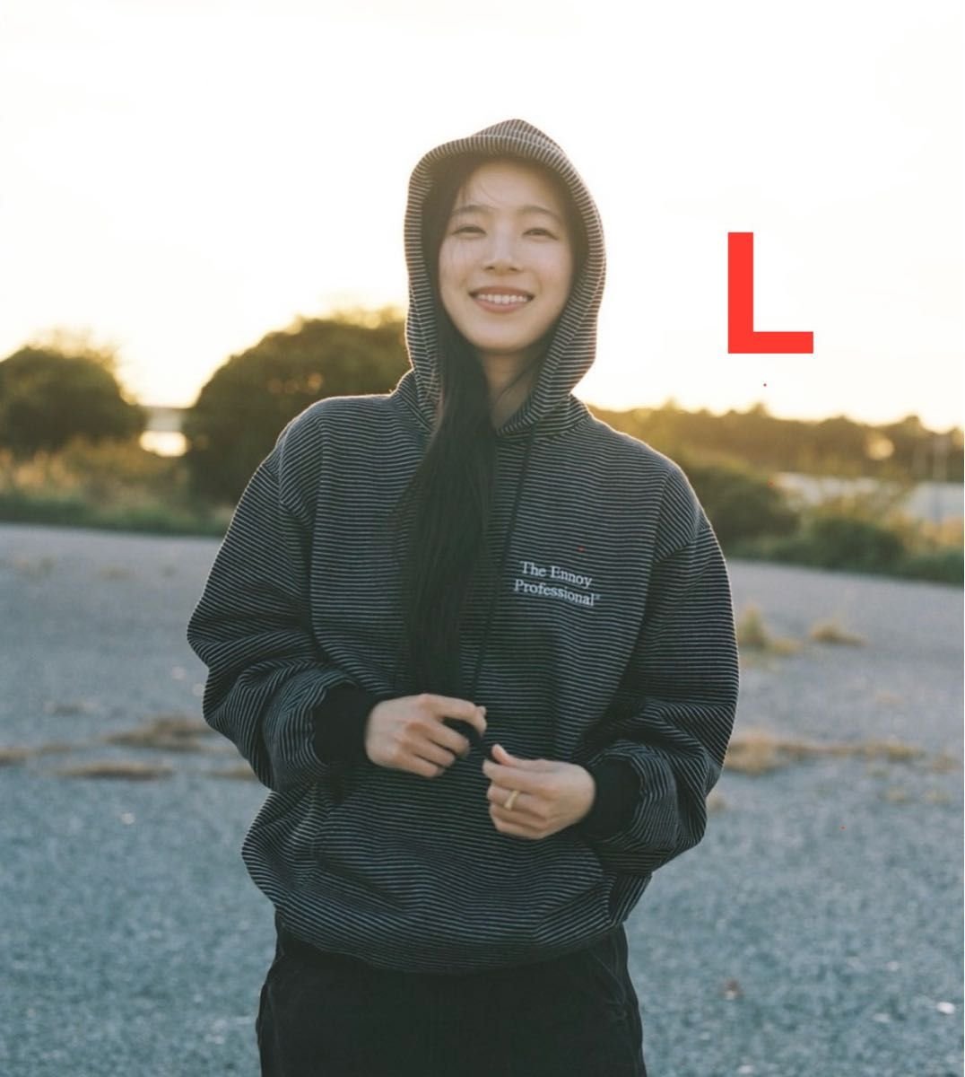 BORDER HOODIE SWEAT エンノイ ennoy Lサイズ｜Yahoo!フリマ（旧PayPay