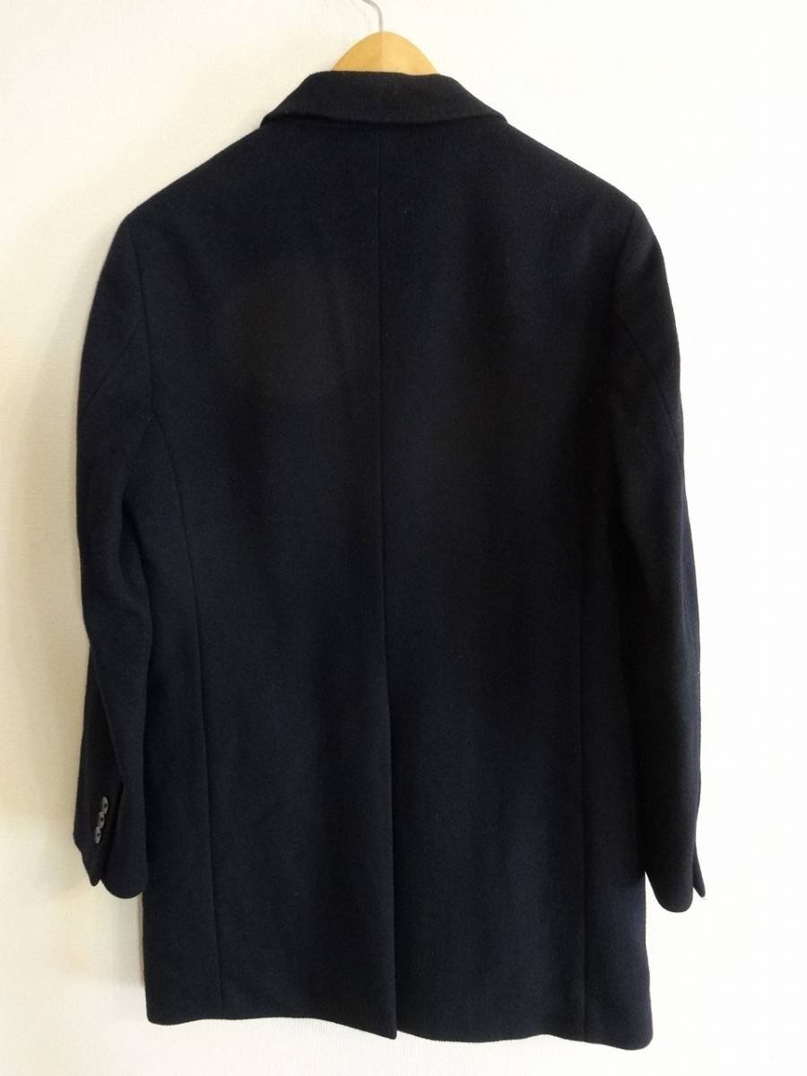 送料込 美品 ユニクロ カシミヤ混 ウール チェスターコート 黒 S