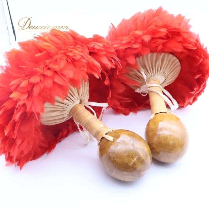 フラダンス ウリウリ マラカス 小物 小道具 楽器 赤 朱色 黄色 ダンス