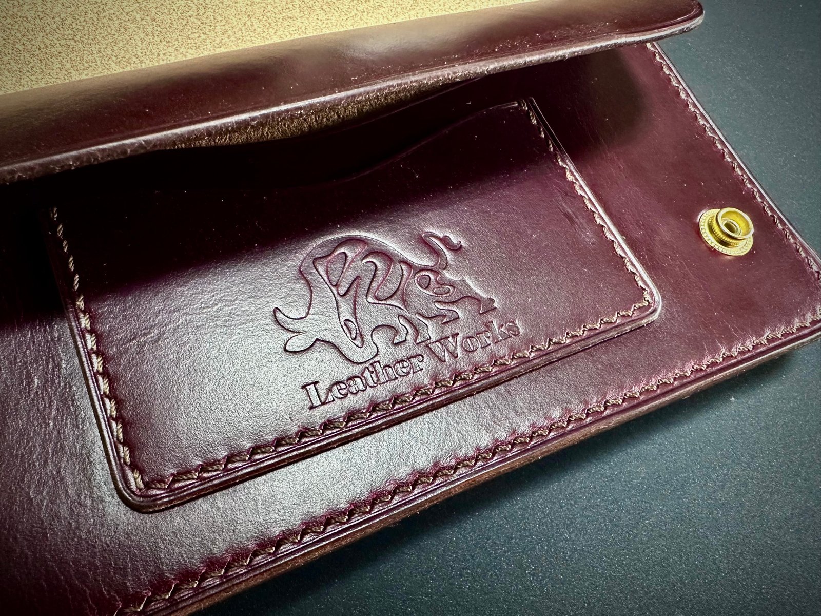 トラッカーウォレット TW-01【クロムエクセル / 茶芯バーガンディ