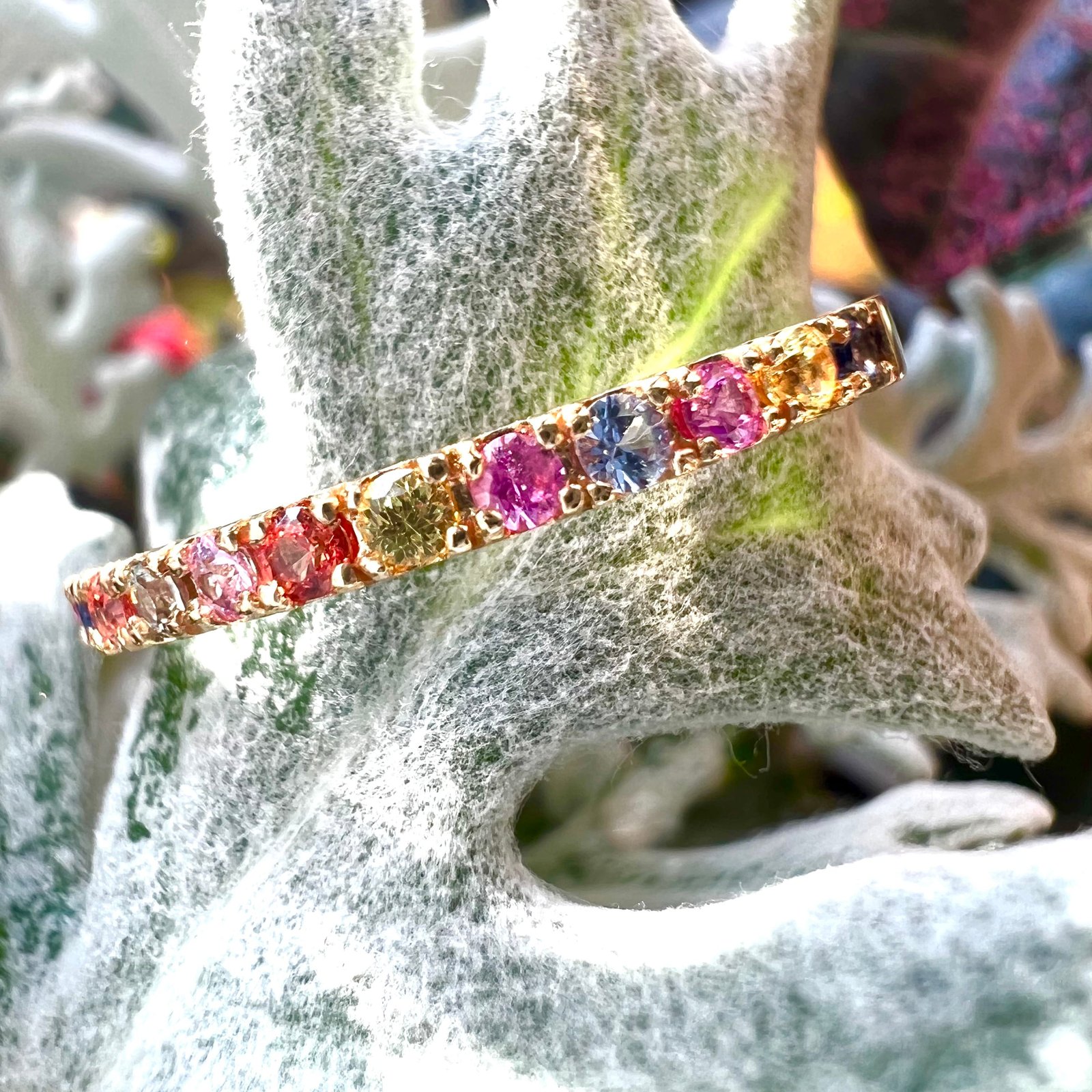 k18マルチカラーサファイアハーフエタニティリング | M select jewelry